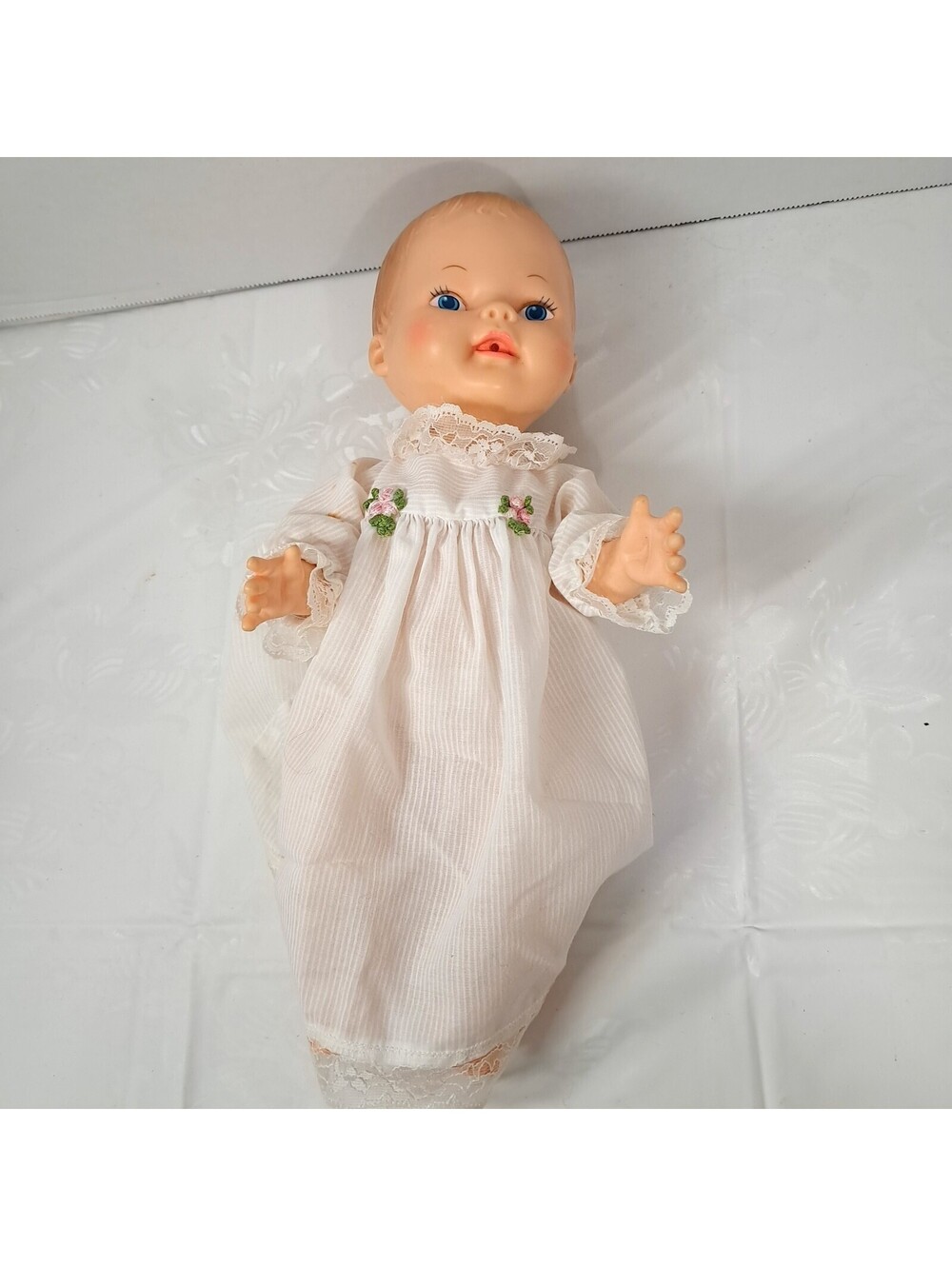 Vintage Horsman Baby Doll Drink And Wet plastic Hard Body Molded Hair thirstee